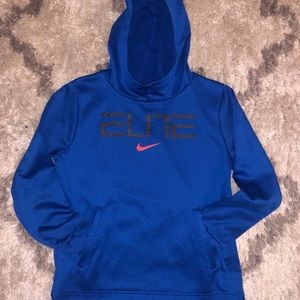 Nike Elite - Boys XL, royal blue hooded sweatshirt